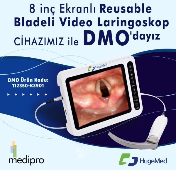 8 inç REUSABLE BLADELİ VIDEO LARINGOSKOP CİHAZIMIZ İLE DMO'DAYIZ!